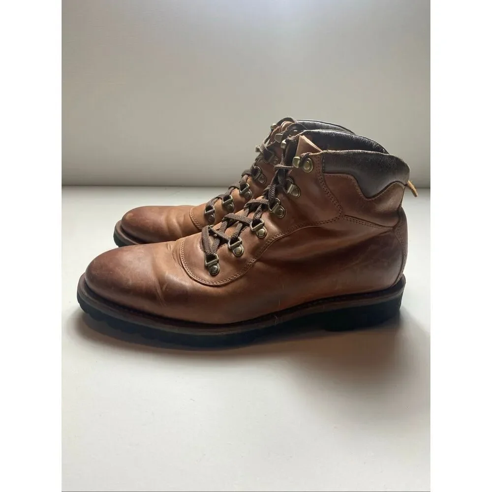 Trask Leather Boots Brown Vibram Sole Rugged Workwear Lace Up Men 9.5
